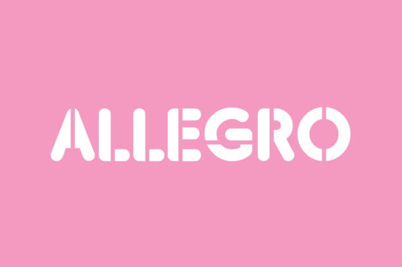 Allegro: A Minimalist Display Font for Modern Brands