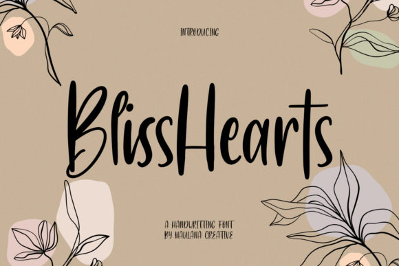 BlissHearts: A Handcrafted Display Font for Editorial Design