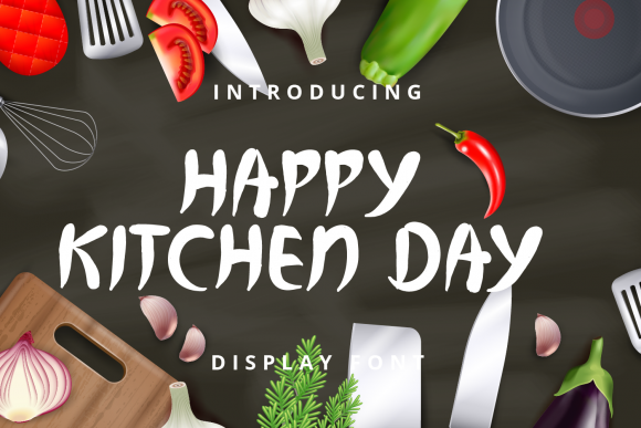 Happy Kitchen Day: A Timeless Display Font for Editors