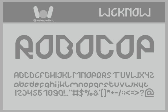 Robocop: A Futuristic Display Font for Makers