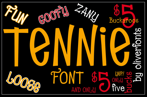 Tennie: A Playful Display Font for Makers