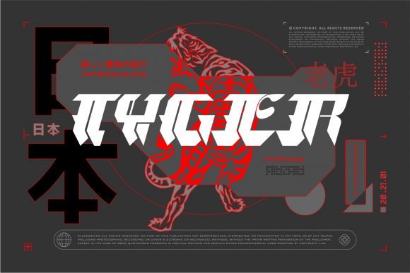 Tyger: A Futuristic Display Font for Crafters
