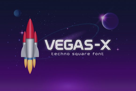 Vegas-X: A Futuristic Display Font for Makers
